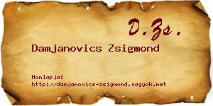 Damjanovics Zsigmond névjegykártya