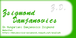 zsigmond damjanovics business card